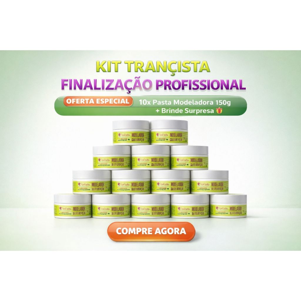 Combo 10 Pasta Modeladora Fio de Fada 150g Para Tranças Penteados Baby Hair Acabamento