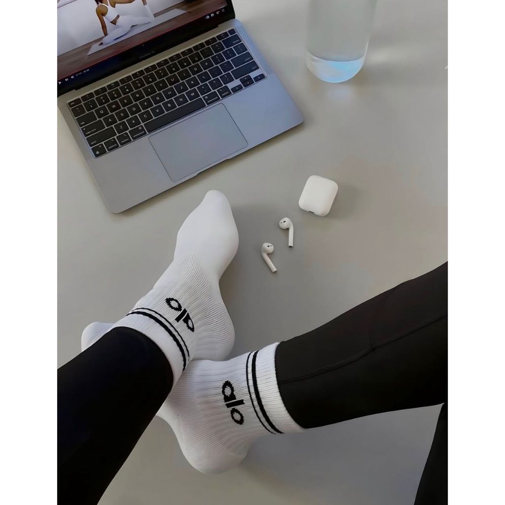 Kit 6 Pares Meia Academia Sport Alô 100% Algodão Premium