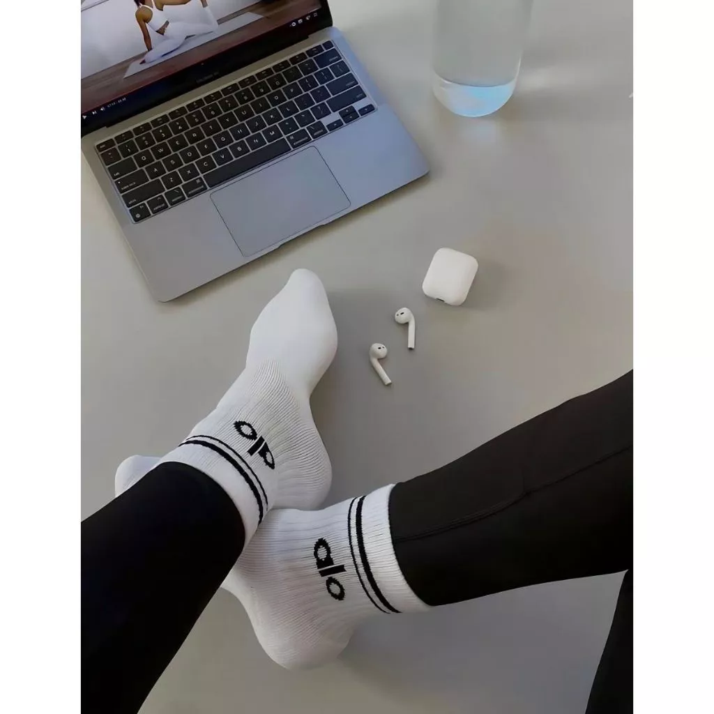 Kit 6 Pares Meia Academia Sport Alô 100% Algodão Premium — imagem 1