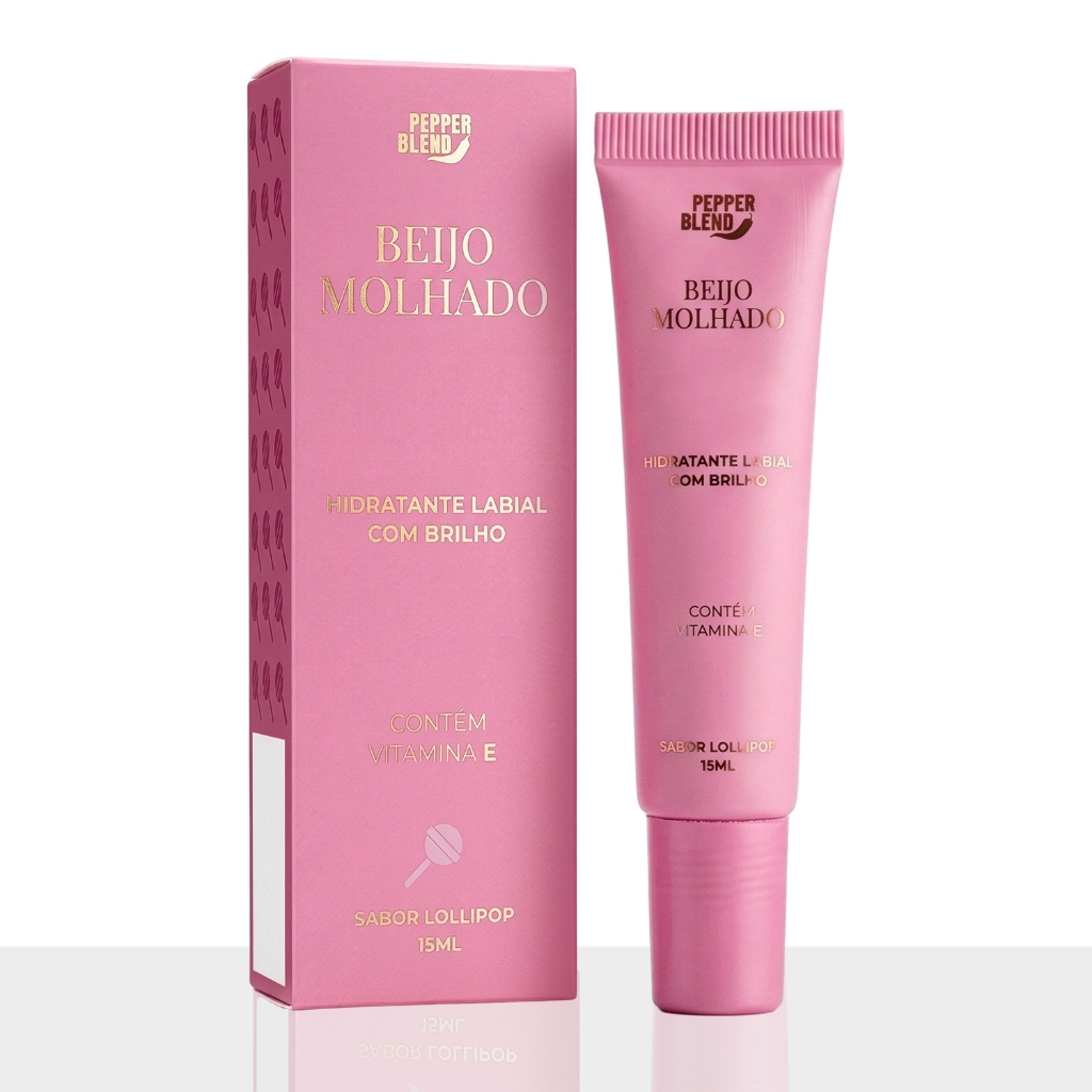 Hidratante Labial Vitamina E Efeito Gloss Lollipop 15ml em Oferta na Shopee