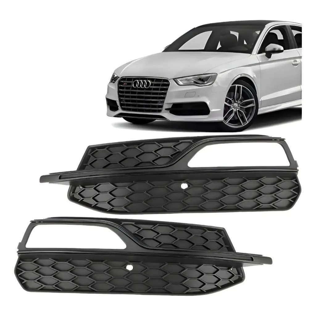 Par Grade Moldura Farol Milha Dianteiro Audi S3 2013 2014 2016 8V3807682G 8V3807681G Novo