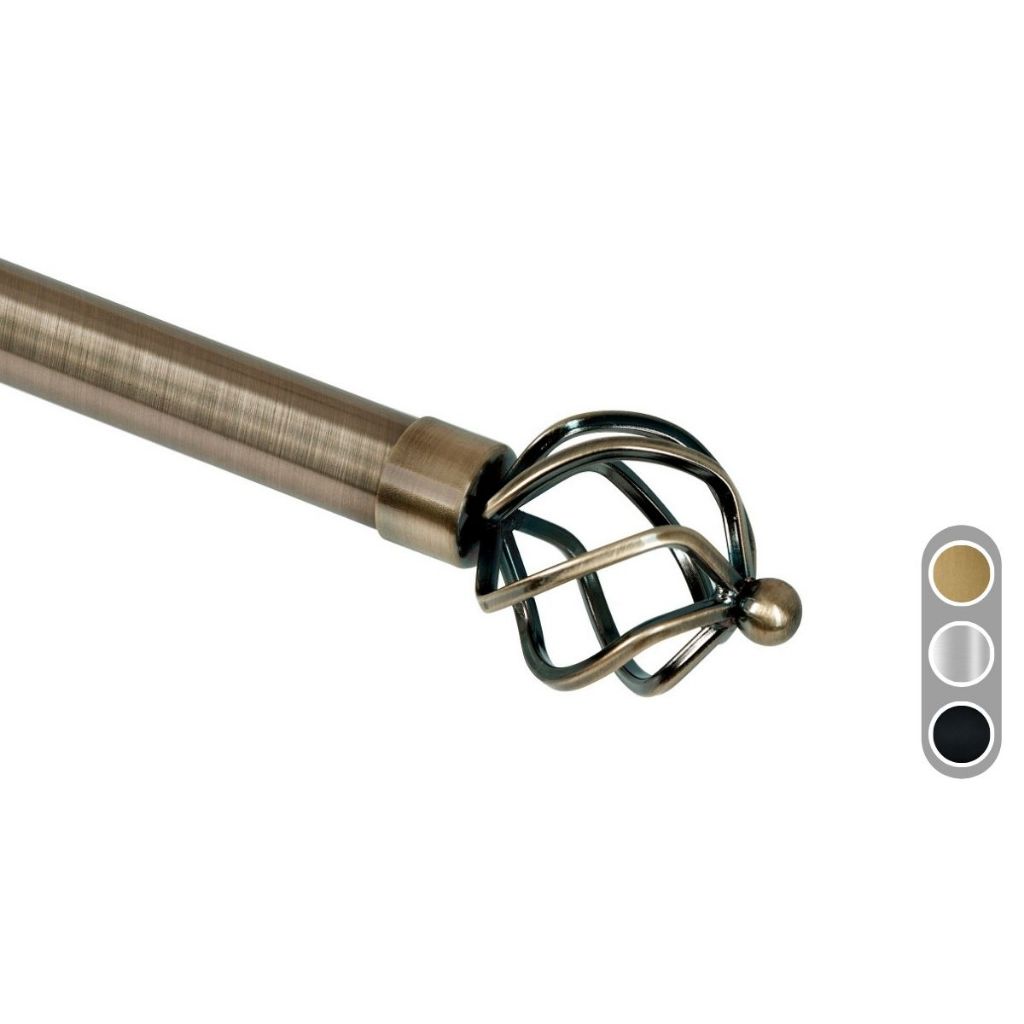 Kit Varão Extensivo 1,20 á 2,10m Com Esfera Twister Cromada Para Cortina Grande Quarto Sala em Oferta na Shopee