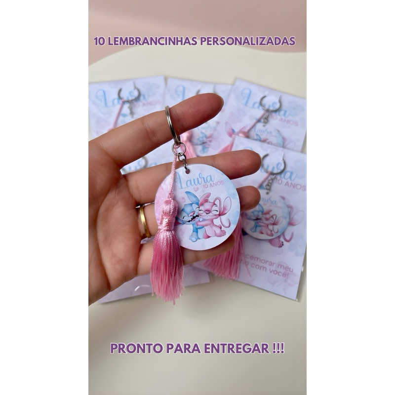 Chaveiro Personalizado Stitch | Chaveiro Acrílico | Lembrancinhas Stitch | Aniversário Stitch