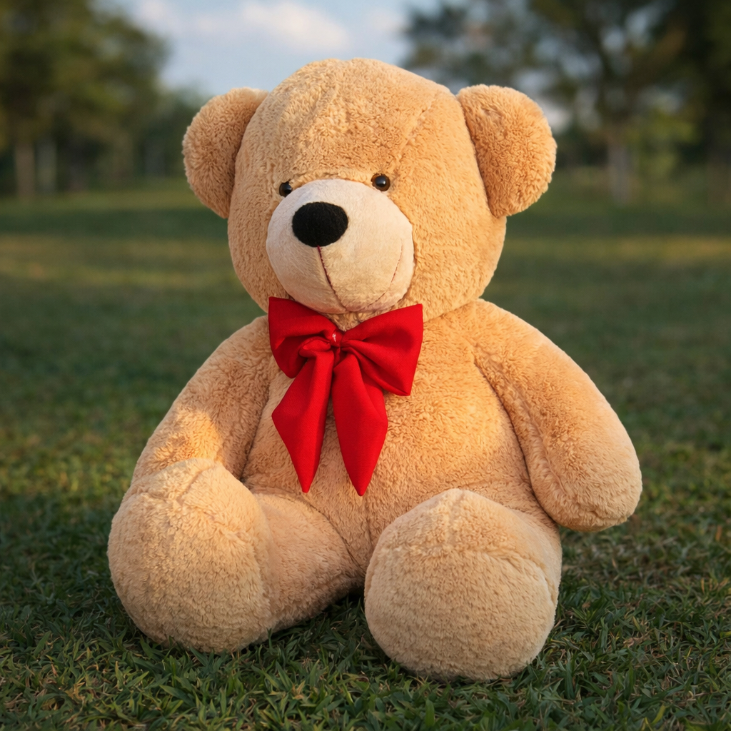 Urso De Pelúcia Gigante Teddy 90 Cm e 1,10 metros Ursinho 50cm Macio C/ Laço Liso