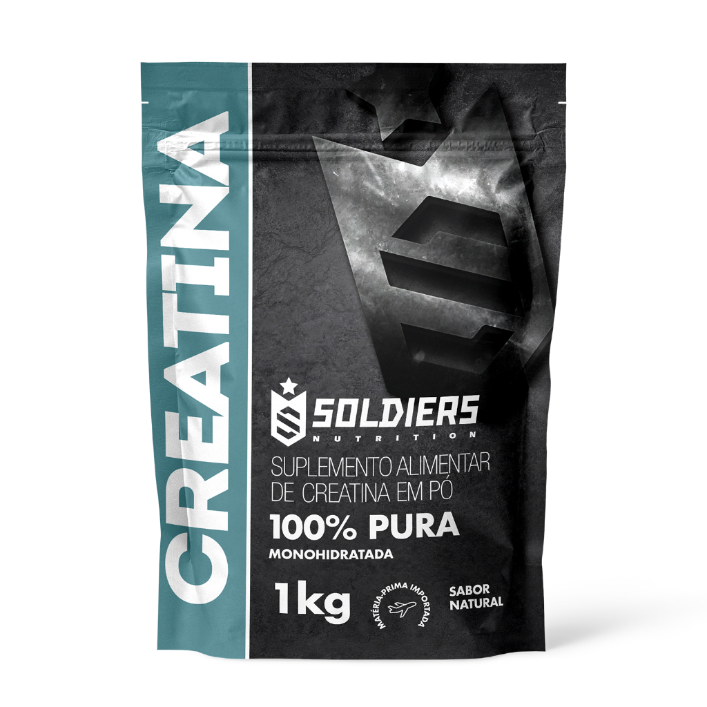 Creatina Monohidratada 1kg 100% Pura Importada Soldiers Nutrition Suplemento Performance M...