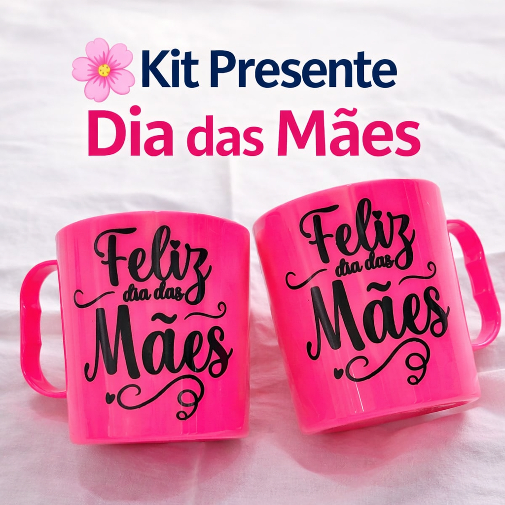 KIT C/ATÉ 40 CANECAS PINK 400ML PERSONALIZADA FELIZ DIA DAS MÃES, PRESENTE PERFEITO, AMOR, AFETO