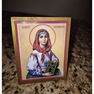 Ícone Santa Dymphna 10cm em Oferta na Shopee