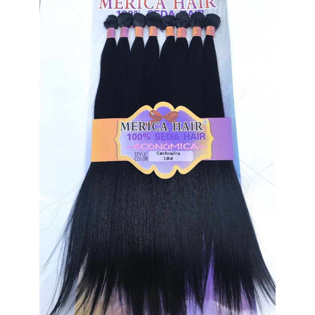 Cabelo 100% Orgânico - Liso Cachoeira - Merica Hair - Super Star - 1pct - 280grs