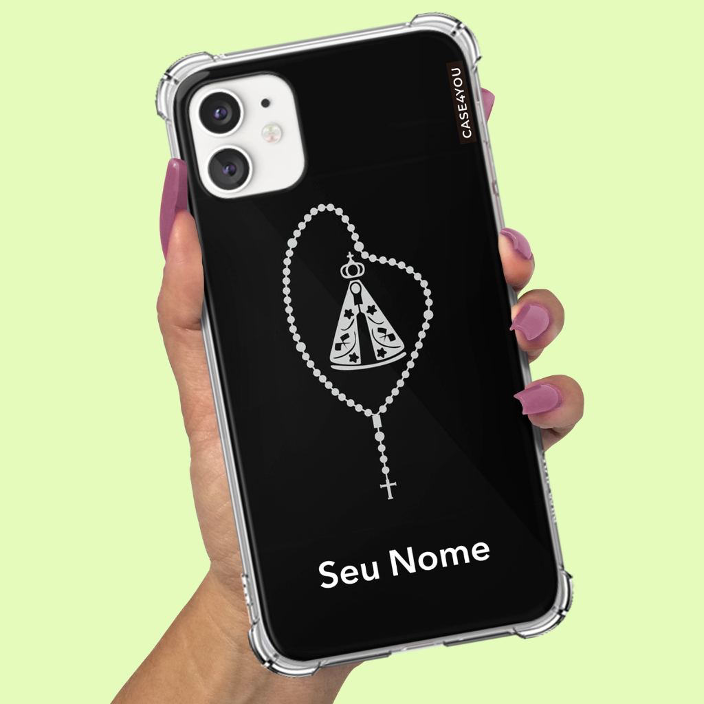 Capa Capinha Para Motorola Moto G20 G22 G23 G24 G30 G31 G32 G34 G35 Anti-impacto Personalizada Terço Nossa Senhora