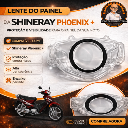 Lente Do Painel Shineray Phoenix + 50 Wy48q-2 Acrilico transparente