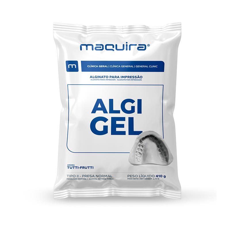 Alginato Algi-Gel Tipo II - Maquira Embalagem com 410g Para Moldagem
