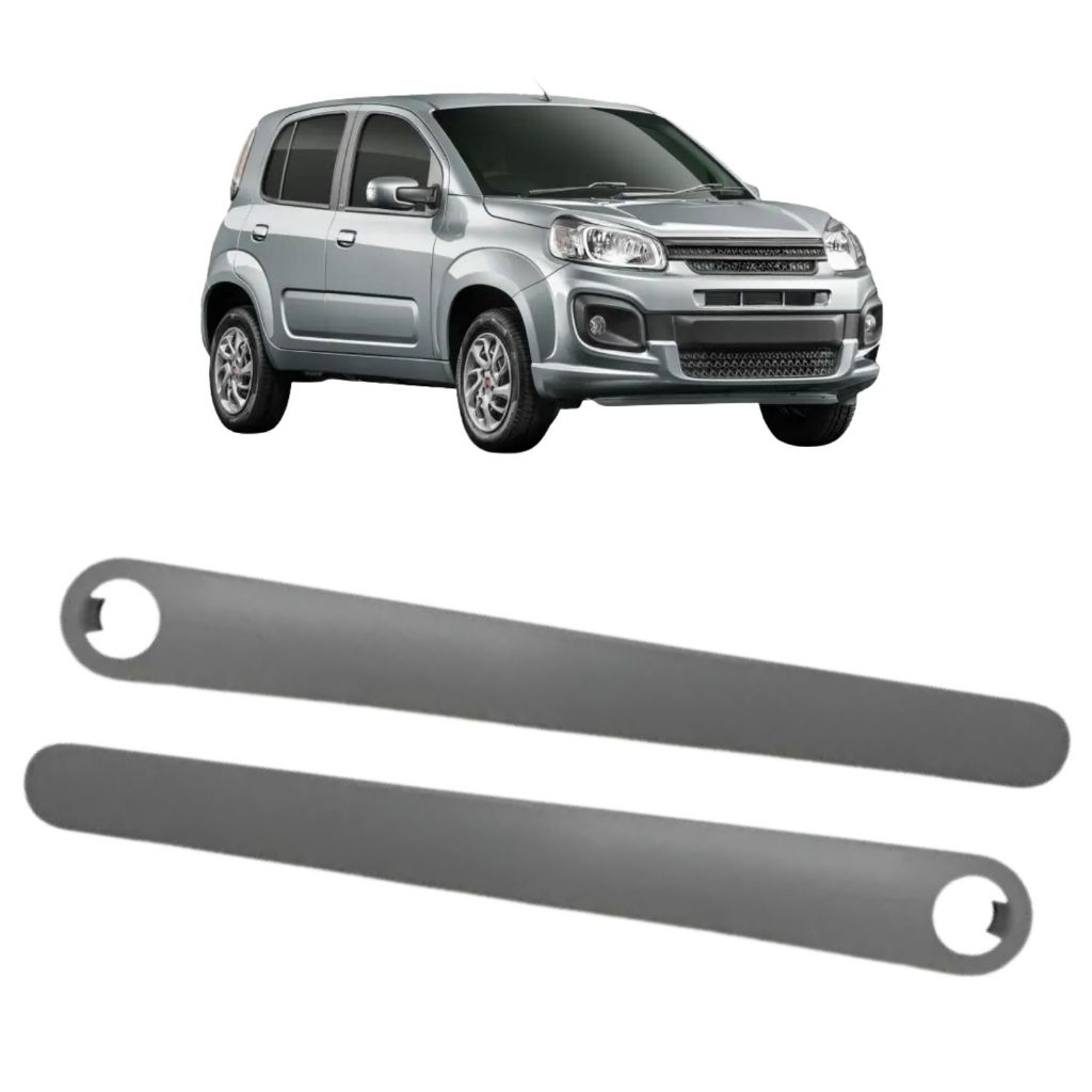 Moldura Puxador manual Porta Dianteira Uno Vivace 2010 a 2015 Cinza