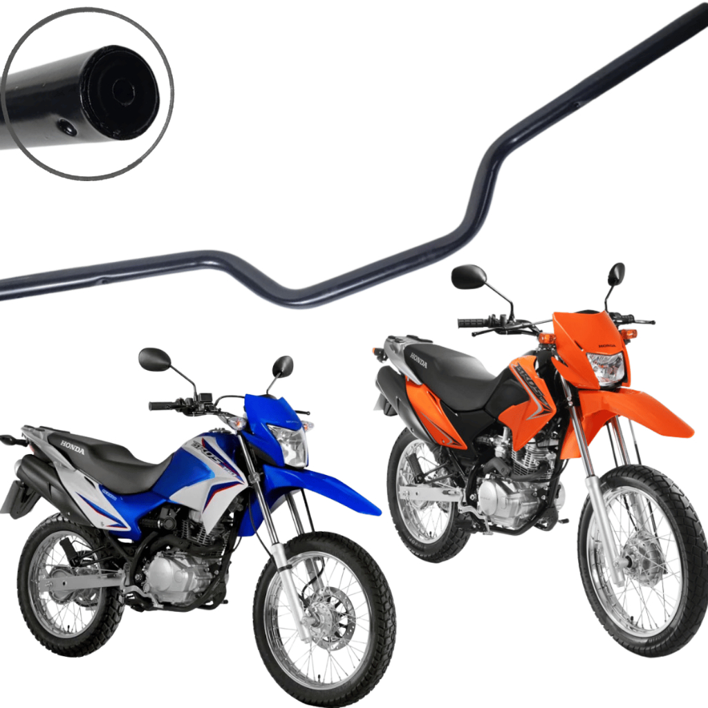 Guidão Para Honda Nxr Bros 125 150 Todos os Anos Peso Interno 1,50mm Preto