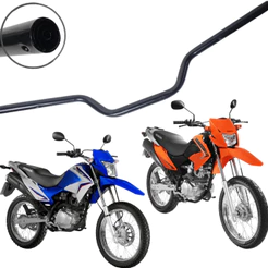 Guidão Para Honda Nxr Bros 125 150 Todos os Anos Peso Interno 1,50mm Preto