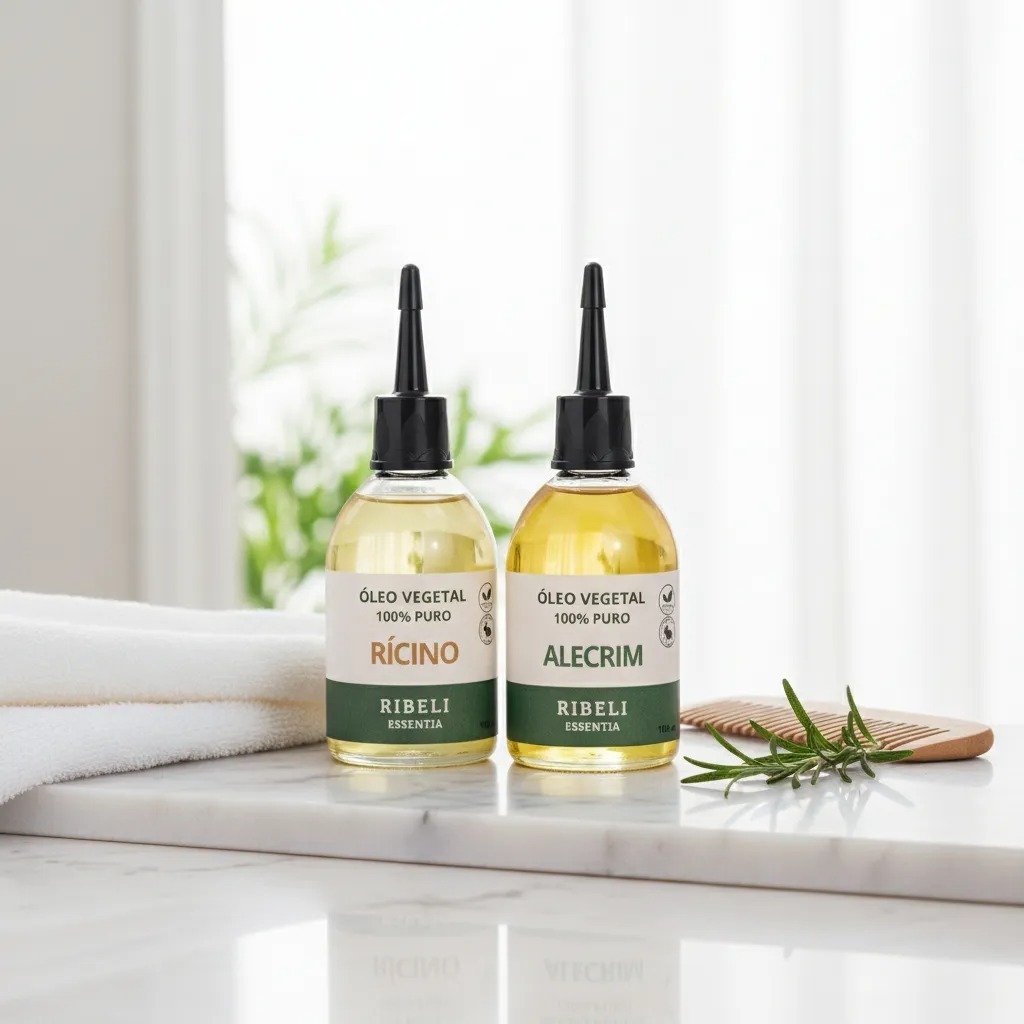 Óleo Vegetal de Rícino 100% Puro - 100ml de óleo para cabelo, umectação, crescimento capilar.