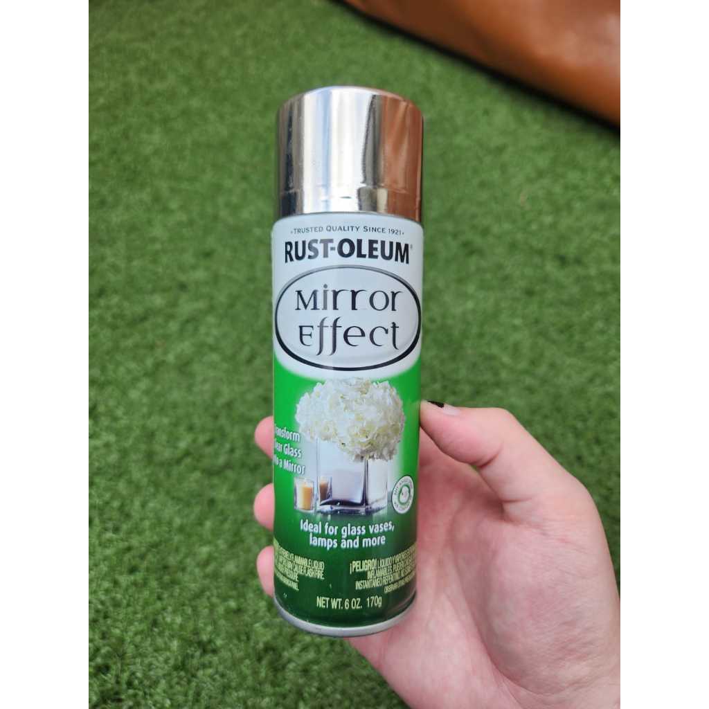 Tinta Spray Efeito Espelho Rust-Oleum 170g Vidro e Acrílico Vasos Decoração Eventos