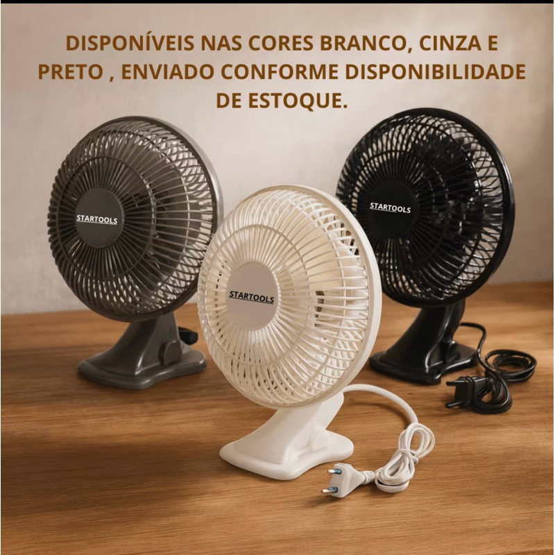 Ventilador de Mesa Mini | Portátil Silencioso Compacto Versátil | 127V  Cor Sortido
