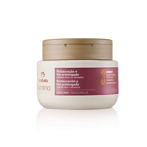 Natura Lumina Máscara Capilar Restauração e Liso Prolongado 250ml