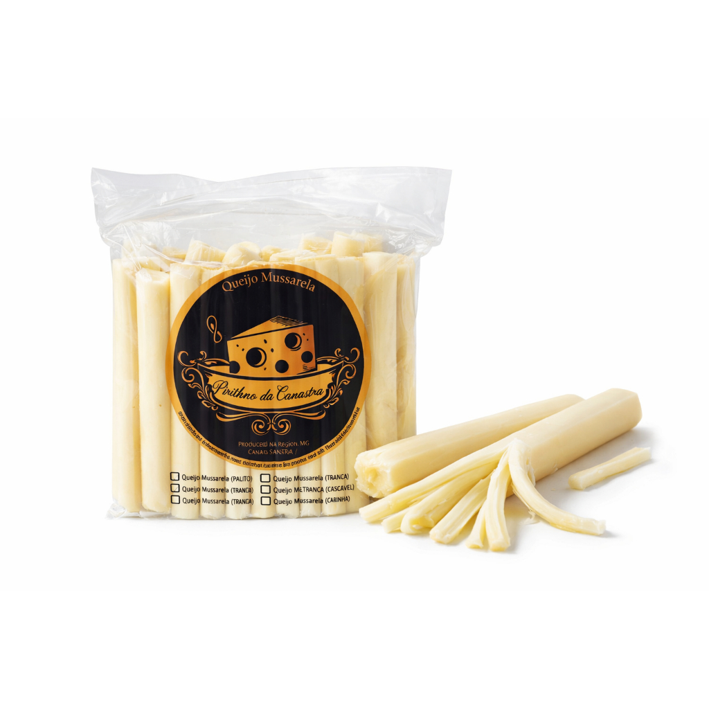 Queijo Palitinho Artesanal Canastra 400g – Mussarela Tradicional / Temperado