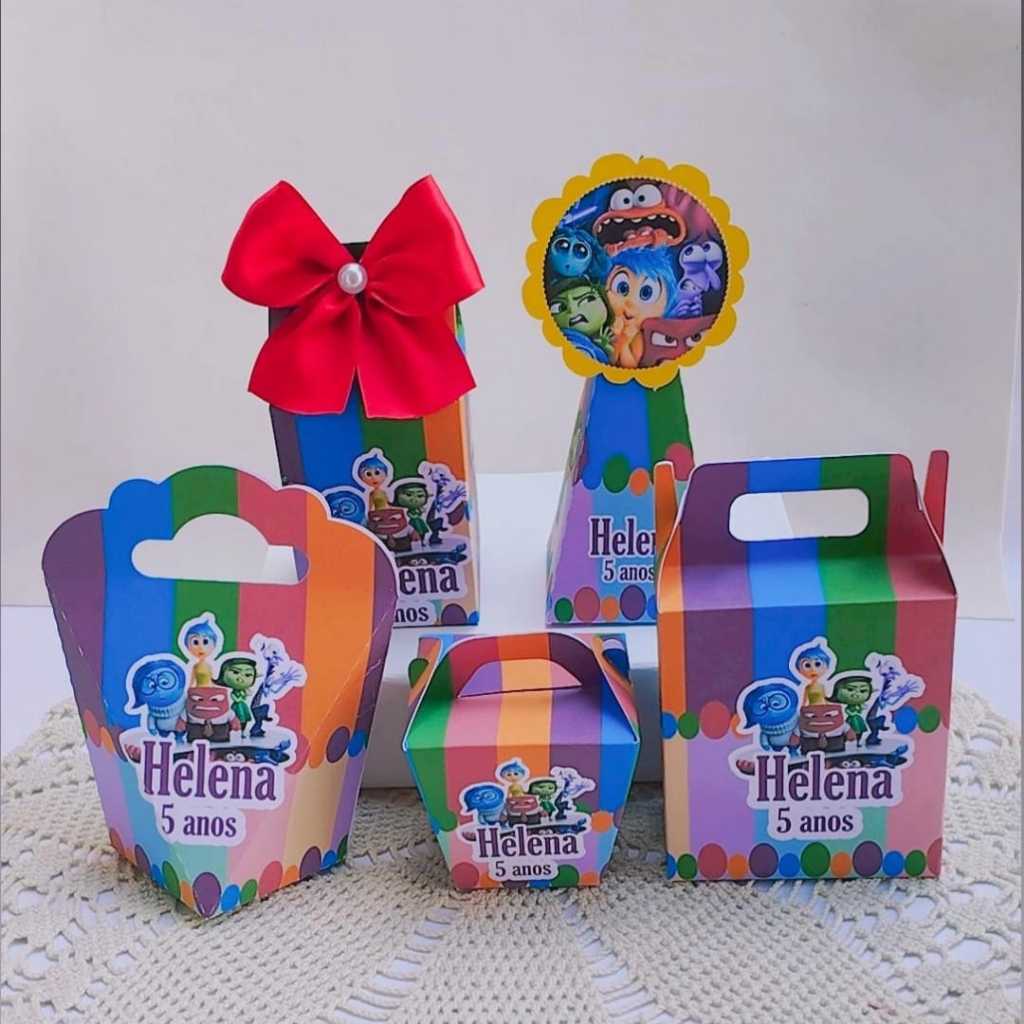 KIT FESTA ENVIO RÁPIDO Divertidamente Personalizado pegue e Monte Lembrancinhas - Caixinha Personalizadas