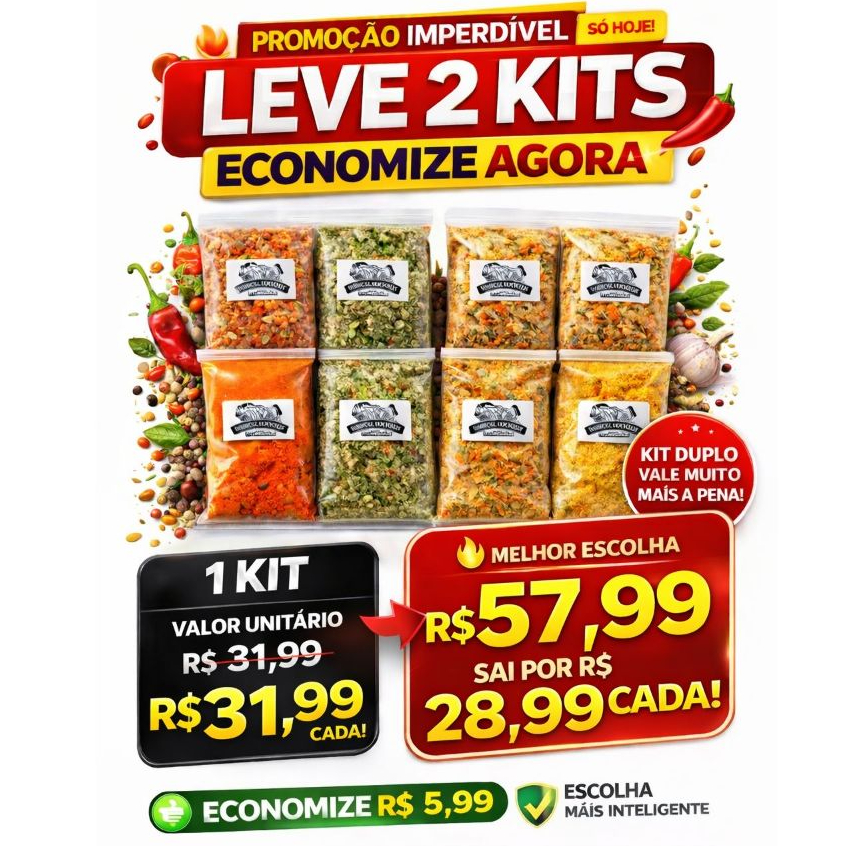 Leve 2 Kits 10 Temperos 100g Cada Promoção Imperdível Mais Vendidos