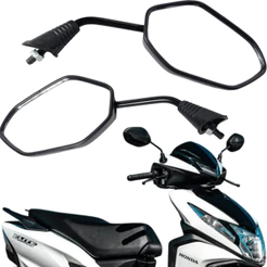 Par Retrovisor Modelo Honda Elite 125 Nova Rosca M8 2019 2020 2021 2022 2023 2024