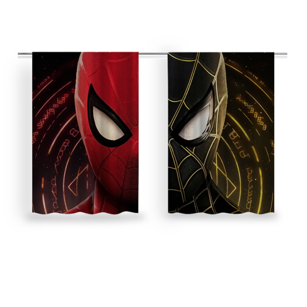 Cortina Estampada Aranha Decore Seu Quarto Com Seu Grande Herói Marvel