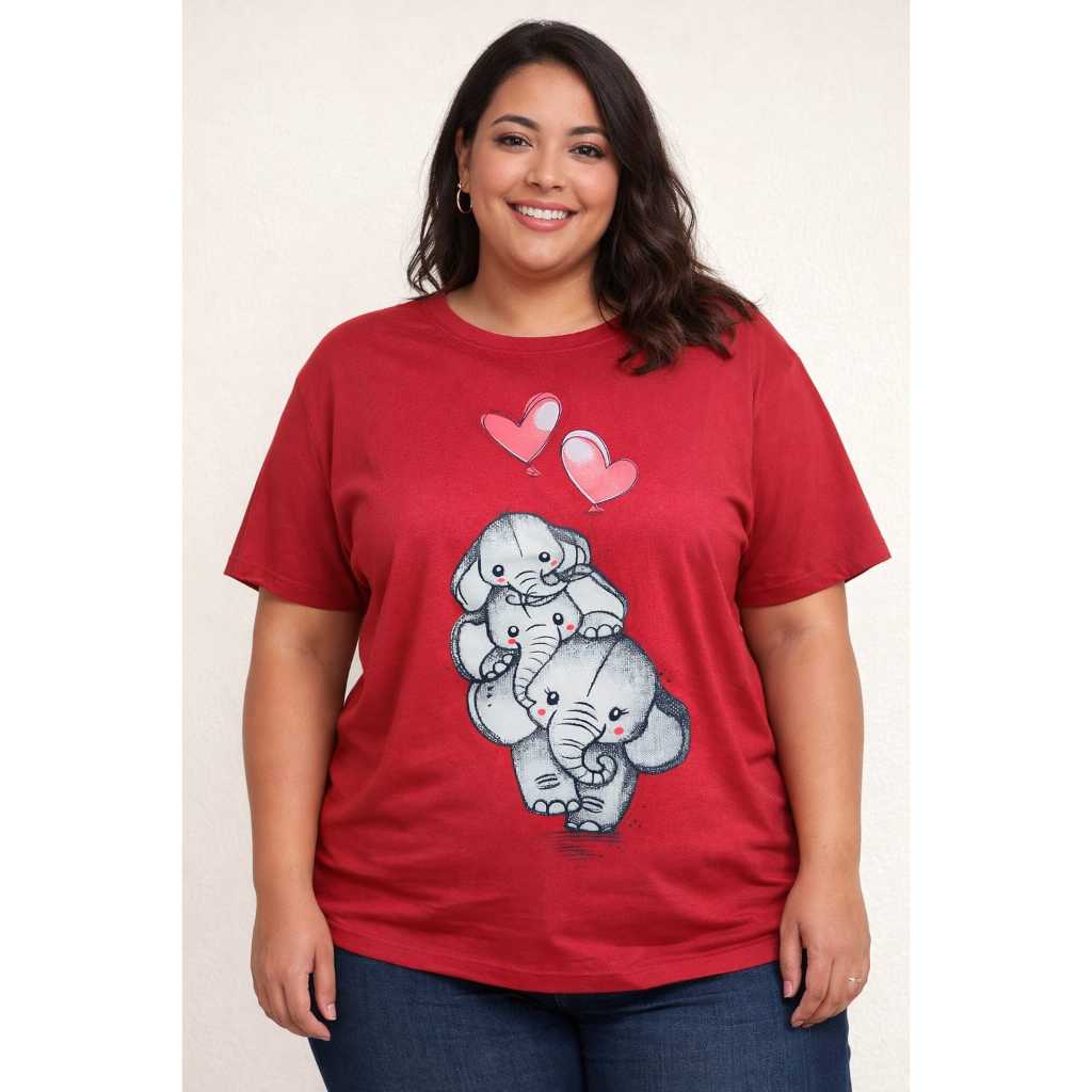 Camiseta Feminina Estampada Algodão com Elastano – Confortável e Estilosa.
