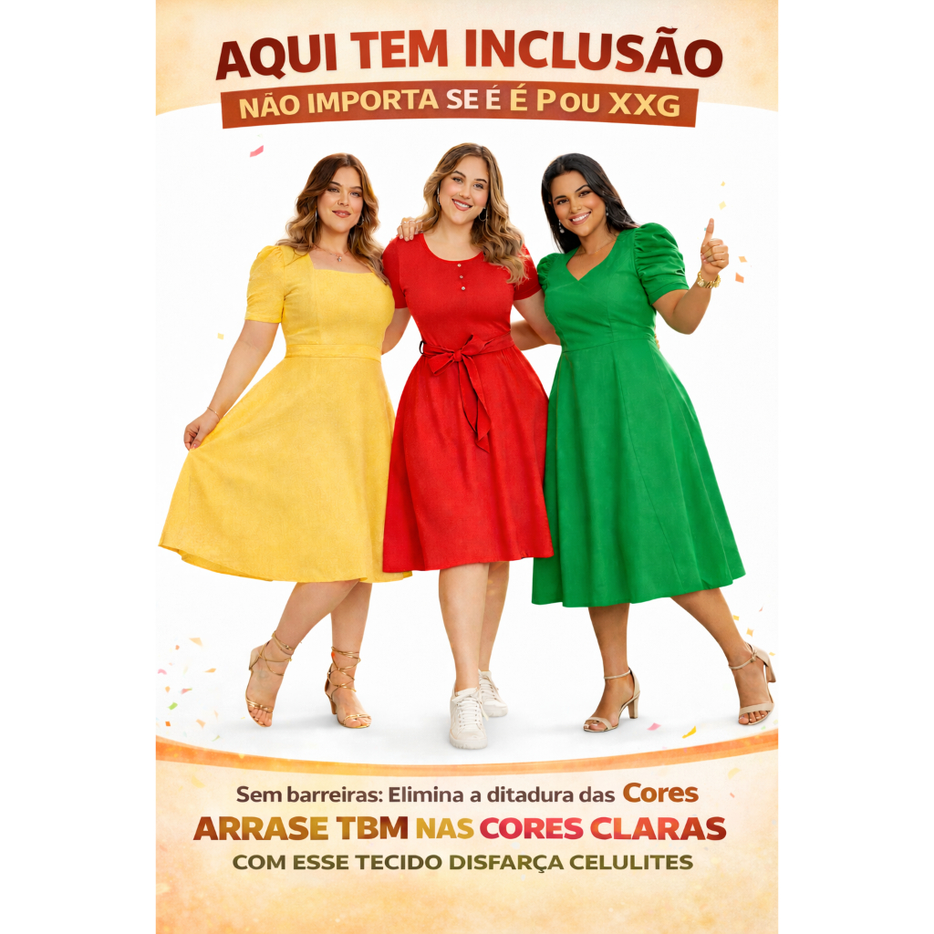Vestido Moda Evangélica Promoção Social Vestido evangélico rodado Godê Evasê  Executiva Midi Plus Size