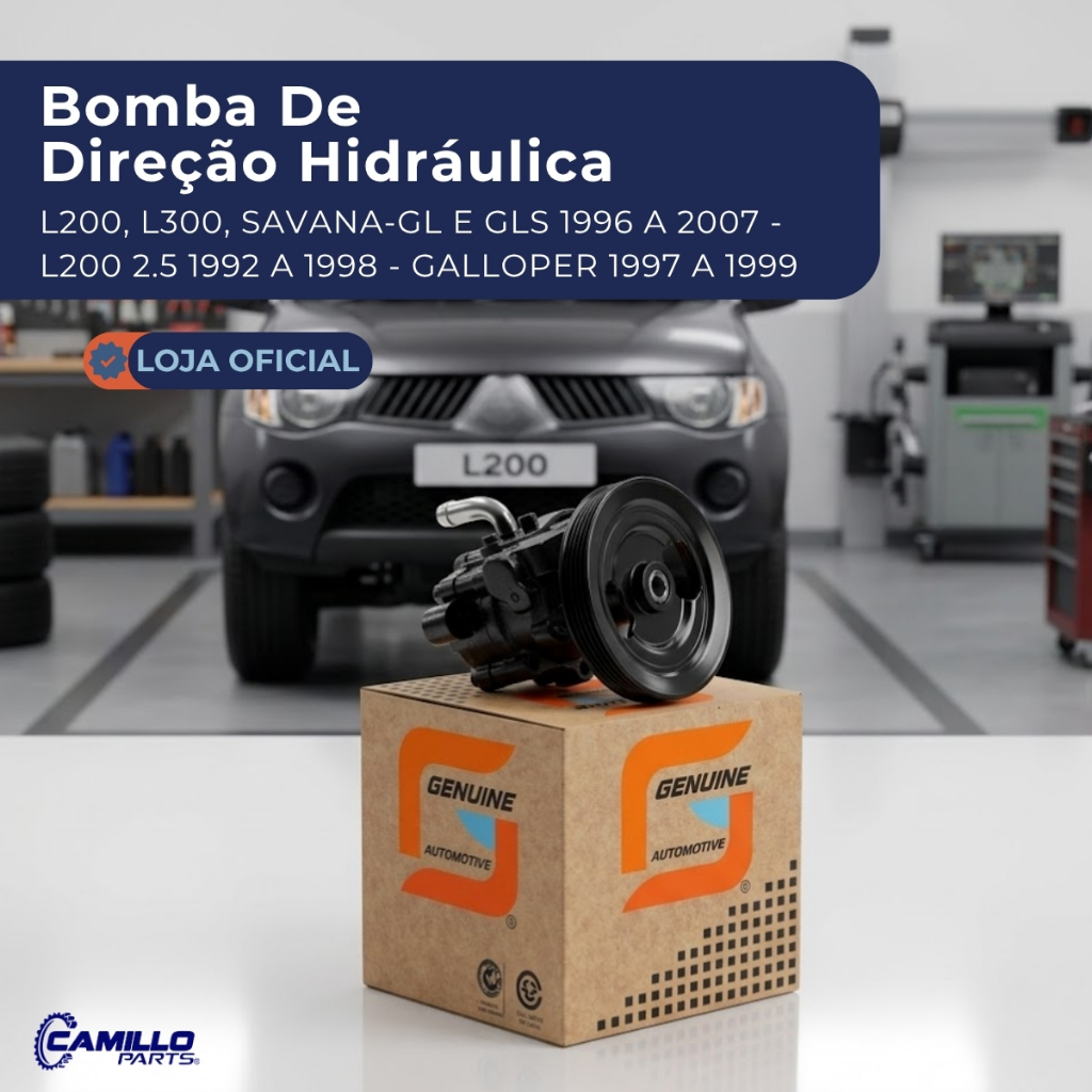 Bomba Direção Hidráulica Mitsubishi L200 L300 1996 a 2007 Galloper Genuine Automotive