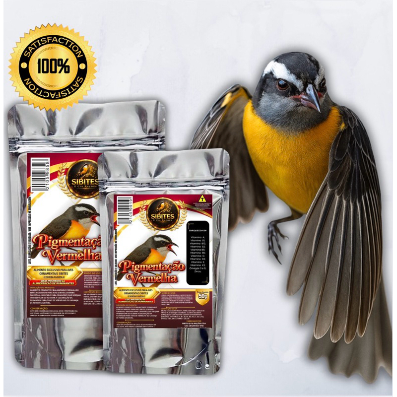 RAÇÃO PIGMENTAÇÃO VERMELHA - (Sibites e Cia Rações ORIGINAL) em Oferta na Shopee