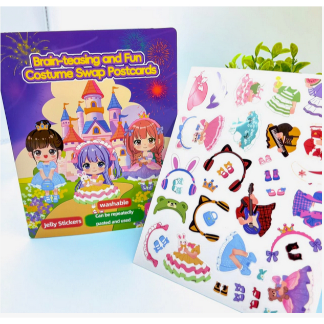 Cenário Educativo Adesivo Gelatina Menininhas Papelaria Fofa Kawaii Viral TikTok
