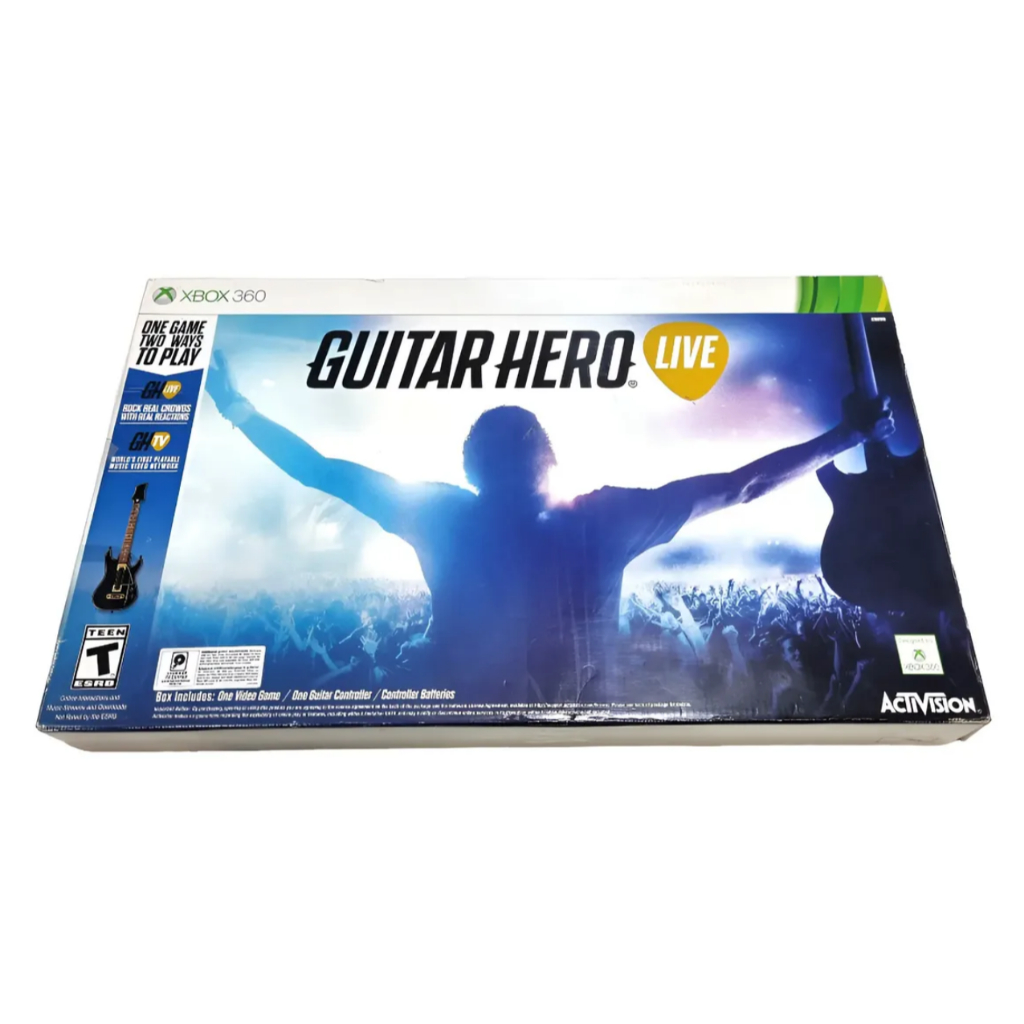 Guitarra Xbox 360 + Jogo Guitar Hero Live Completo Usado