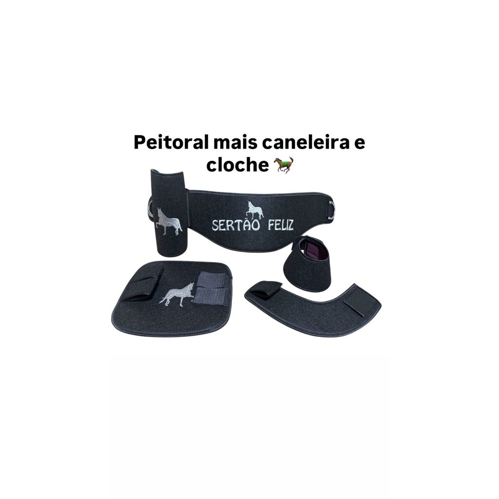 kit cavalgada pra cavalos personalizado peitoral,alforge e cloche