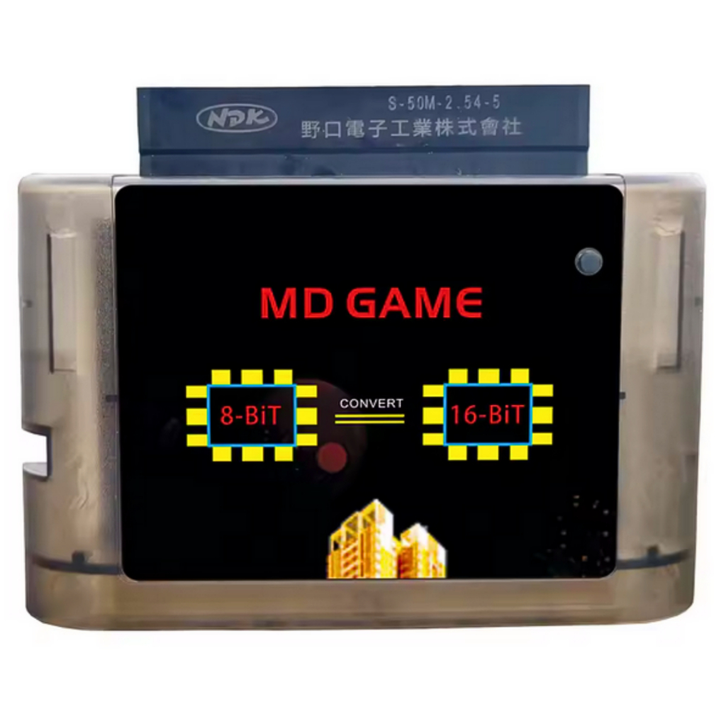 Adaptador de Cartucho Master System para jogar em console Mega Drive com tecla pause, MD Game ZGK