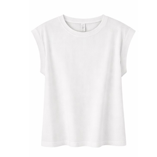 Blusa Feminina Canelada Muscle Tee Básica Premium | Regata Ombro Estruturado Preta, Branca