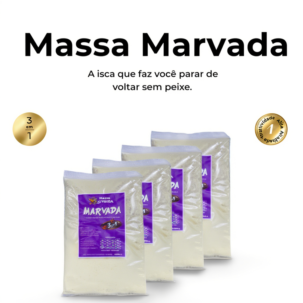 Detalhes do Kit  Massa Japonesa  Marvada Branca 400g Isca para Pesca