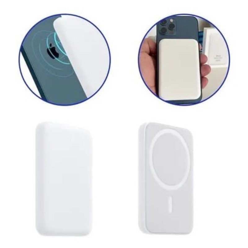 Carregador Portátil Indução para iPhone/Android Magsafe Sem fio Bateria Carga 5000mAH/10000mah