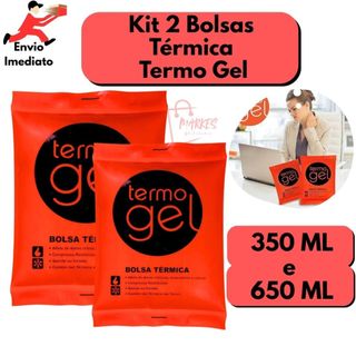 Kit 2 Bolsas Térmicas Termo Gel 350ML E 650ML Para Compressa Fria ou Quente Alivio Nas Dores