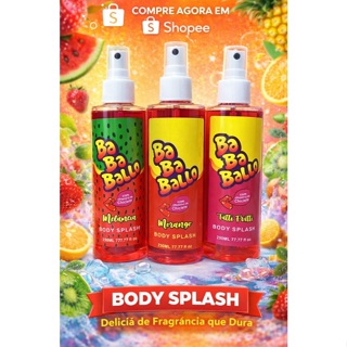 KIT com 3 unidades de Body Splash Corporal com Cheirinho de Chiclete 230ml em Oferta na Shopee