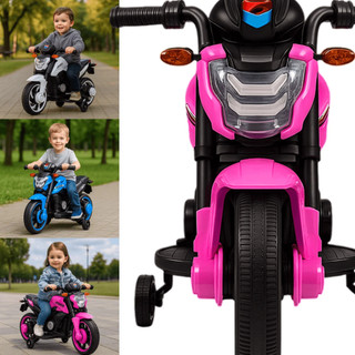 Mini Moto Eletrica Infantil Rosa Veiculo Eletronico Crianca Seguro Triciclo Motoca Motorizada Motinha