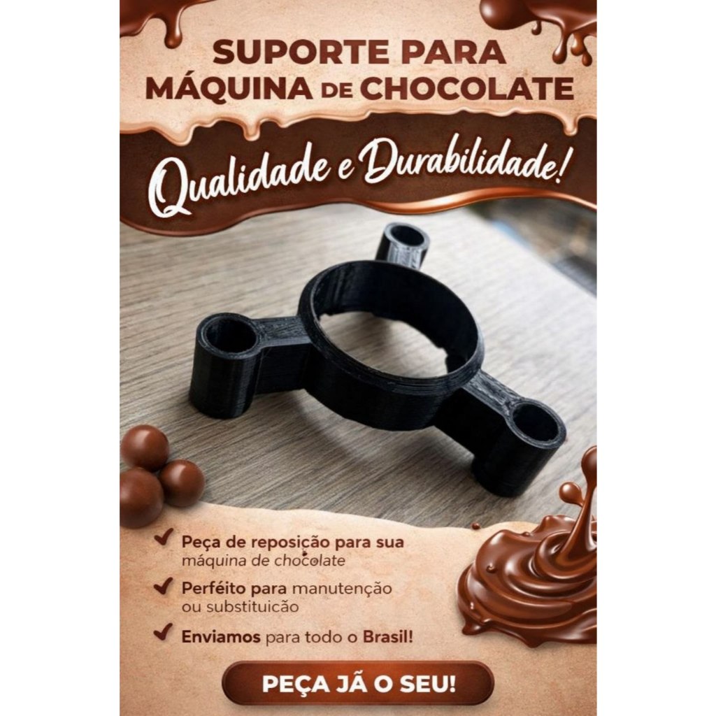 Suporte para maquina de chocolate KALLEY - Base Tripé Fonte Cascata Chocolate Fondue Doce