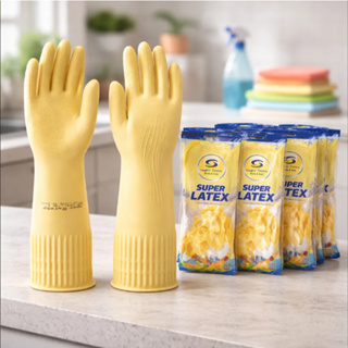 Luva Cano Longo Grossa Limpeza Pesada Proteção Química Lavacar Pet Shop Resistente Ranhurada Safety em Oferta na Shopee