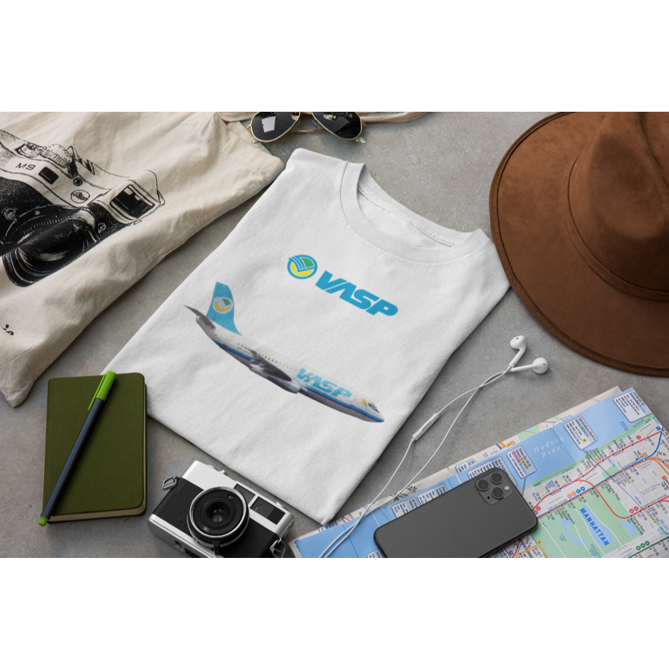 Camiseta Boeing VASP 100% algodão