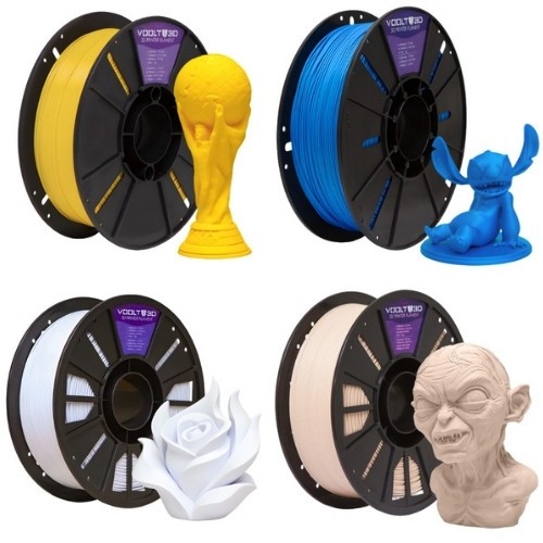 Filamento 3D Voolt Pla Velvet Fosco 1Kg Várias Cores