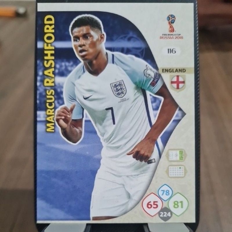 Base Card 116 MARCUS RASHFORD INGLATERRA, Panini Adrenalyn XL da Copa do Mundo 2018