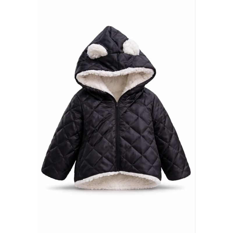 Bombojaco Infantil Inverno Quentinho Acolchoado Com Capuz Menino Menina