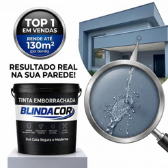 Tinta Borracha Líquida BlindaCor 18kg Impermeabiliza Parede Telha Laje Proteção Contra Infiltração
