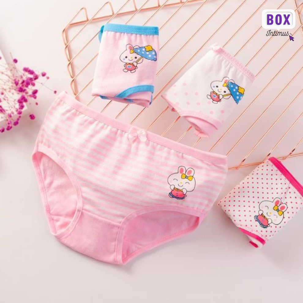 Kit Calcinha Infantil Algodão Estampada | Confortável, Delicada e Macia para Meninas