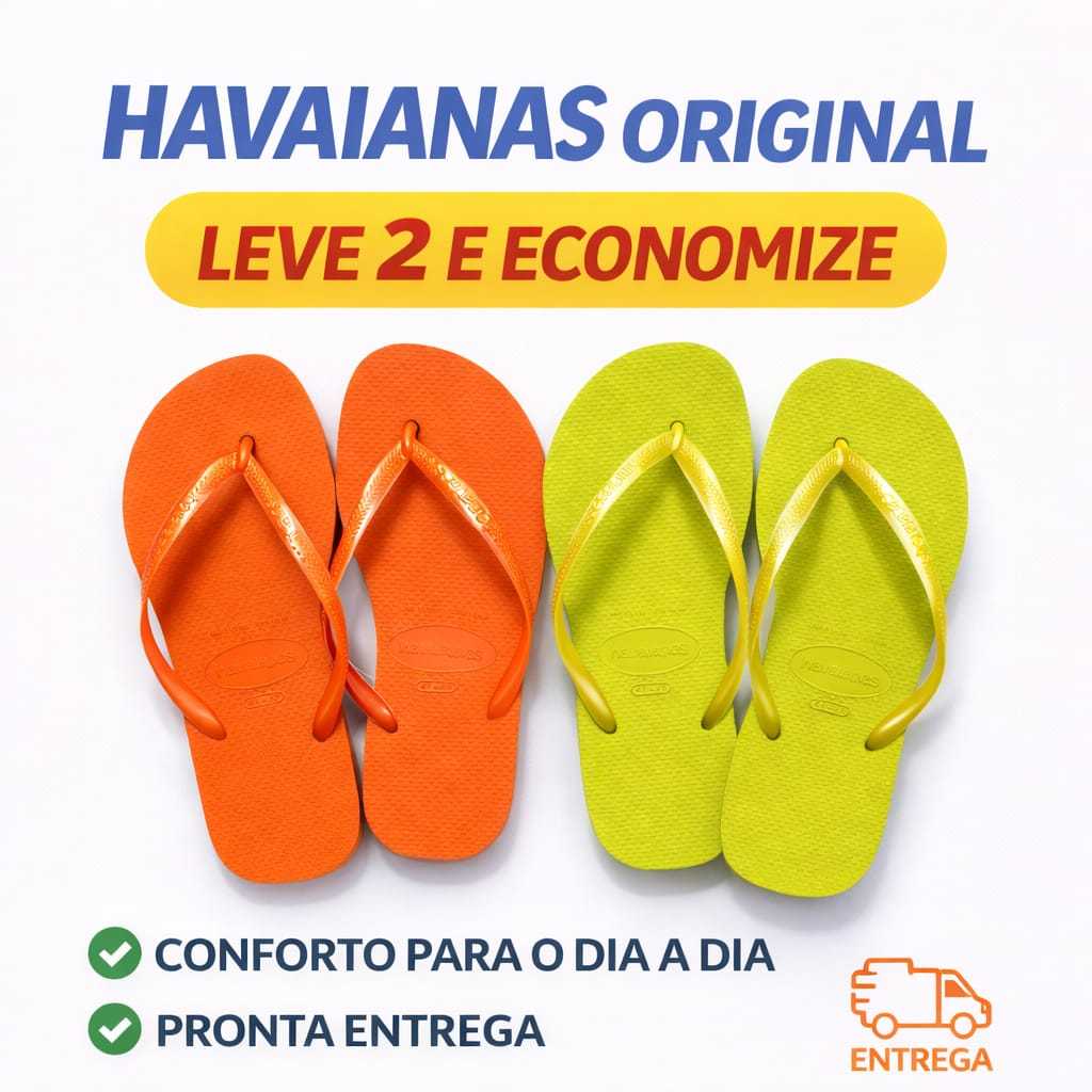 Chinelo Havaianas Slim Feminino 41/42 Original Tira Fina Confortável Básica Tamanho Especial